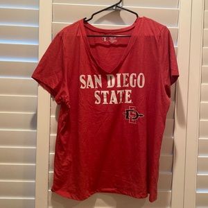 San Diego State women’s v-neck tee